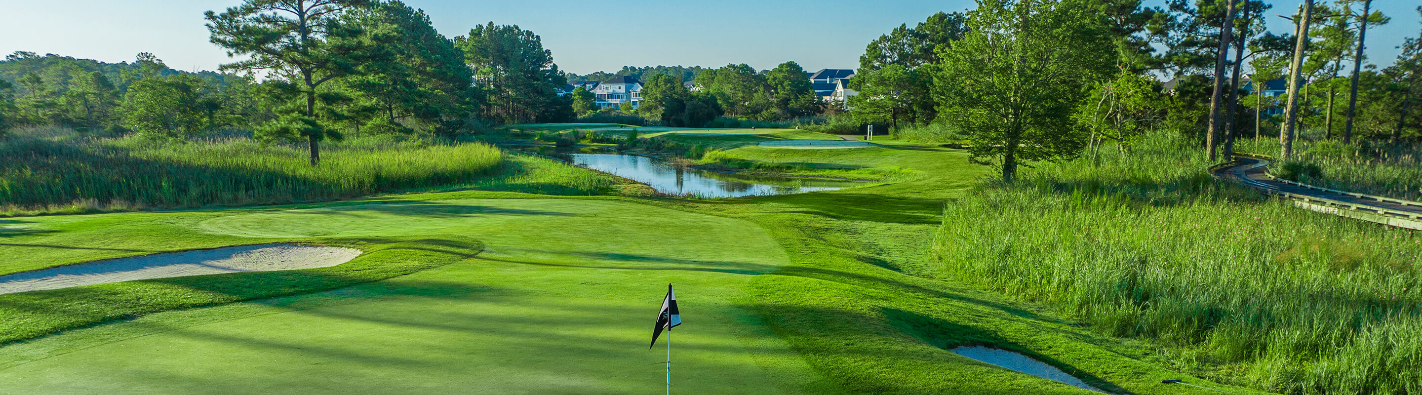 aerial view of golf course